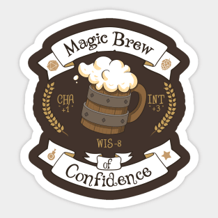 Beer - magic brew of confidence Sticker